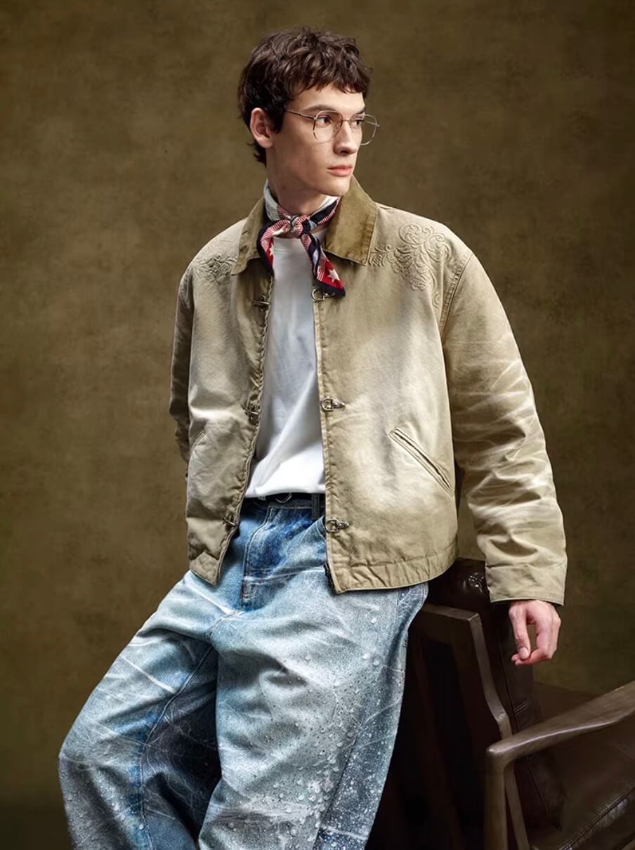YADcrew Washed Detroit Work Jacket