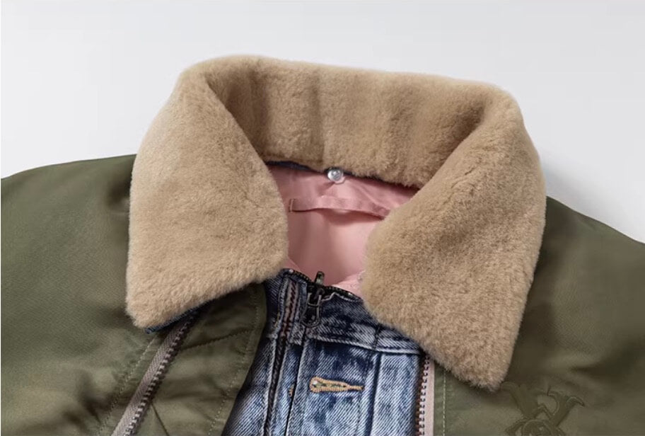 YADcrew Digital Print Reversible MA-1 Down Jacket