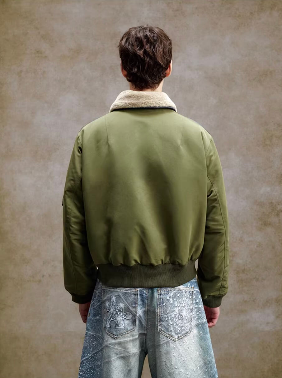 YADcrew Digital Print Reversible MA-1 Down Jacket