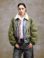YADcrew Digital Print Reversible MA-1 Down Jacket