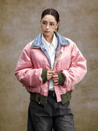 YADcrew Digital Print Reversible MA-1 Down Jacket