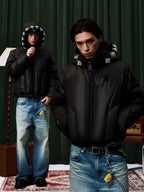 YADcrew Detachable Pearl Hood Down Jacket