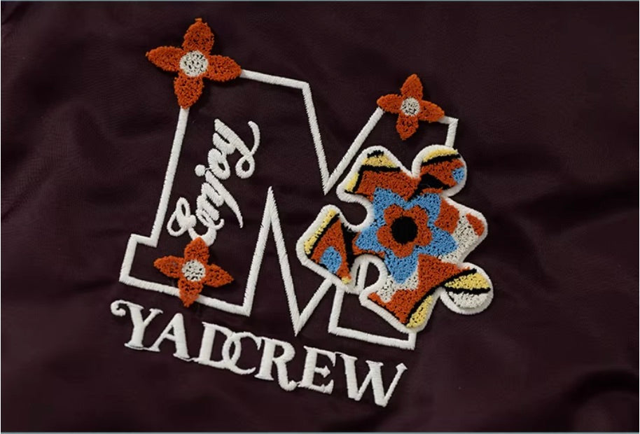 YADcrew x MEDM Ethnic Ribbed MA-1 Bomber Jacket