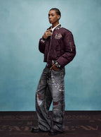 YADcrew x MEDM Ethnic Ribbed MA-1 Bomber Jacket