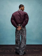 YADcrew x MEDM Ethnic Ribbed MA-1 Bomber Jacket