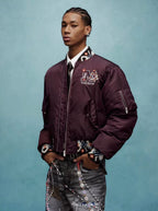 YADcrew x MEDM Ethnic Ribbed MA-1 Bomber Jacket