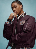 YADcrew x MEDM Ethnic Ribbed MA-1 Bomber Jacket