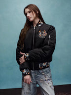YADcrew x MEDM Ethnic Ribbed MA-1 Bomber Jacket