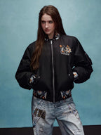 YADcrew x MEDM Ethnic Ribbed MA-1 Bomber Jacket