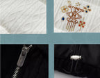 YADcrew x MEDM Cable Knit Pearl Embroidered Puffer Jacket