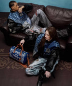 YADcrew x MEDM Patchwork Ethnic Pattern Varsity Jacket