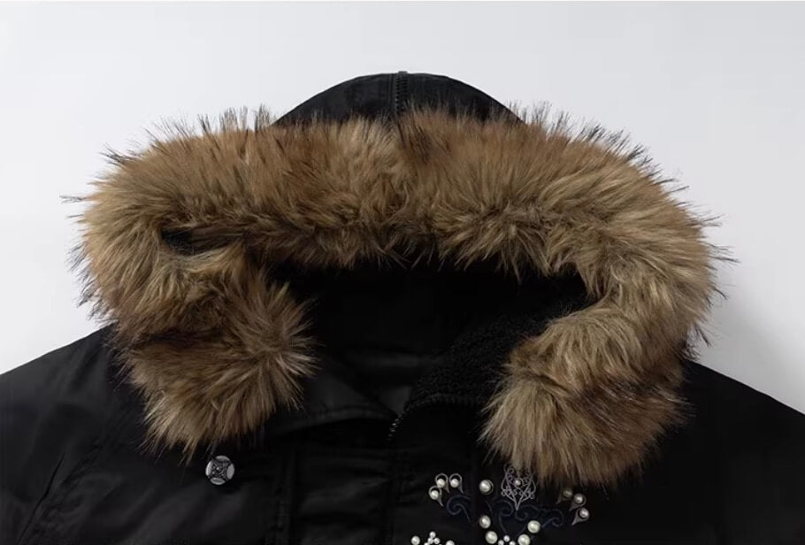 YADcrew Faux Fur Hood N-2B Bomber Jacket