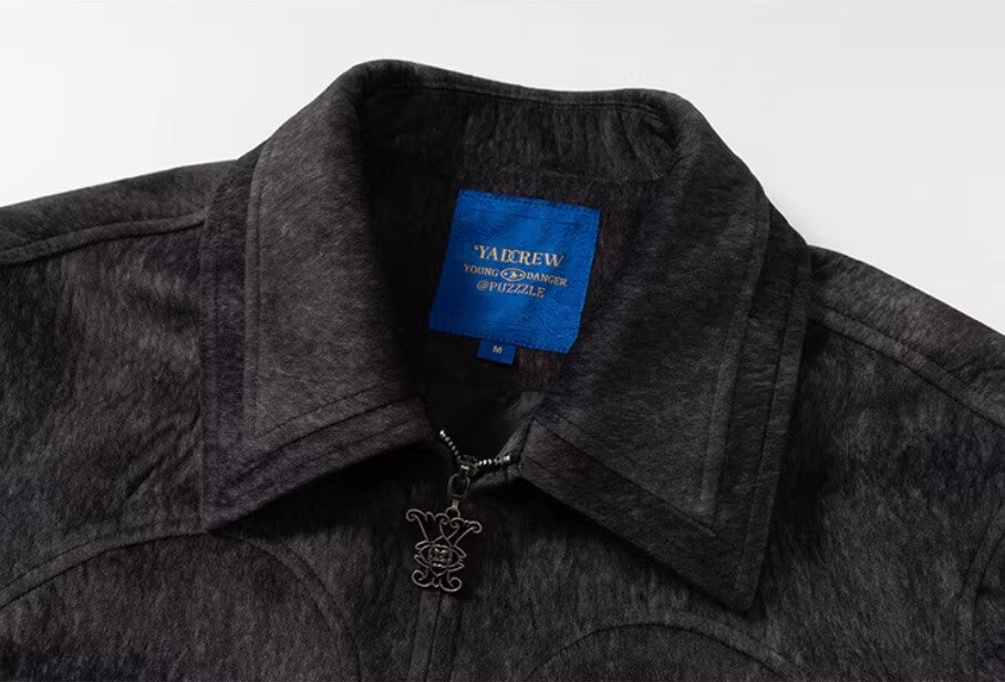 YADcrew Faux Horsehair Racing Jacket
