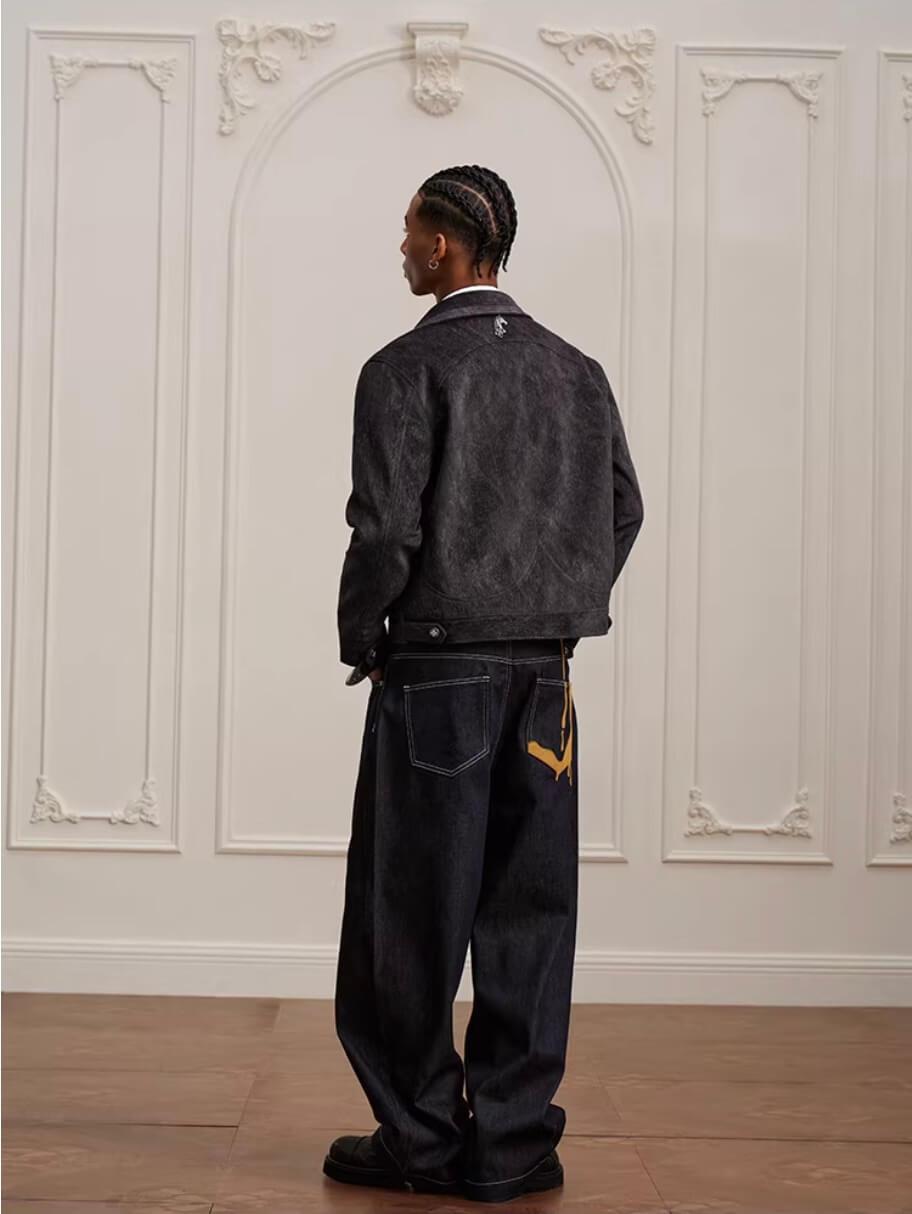 YADcrew Faux Horsehair Racing Jacket