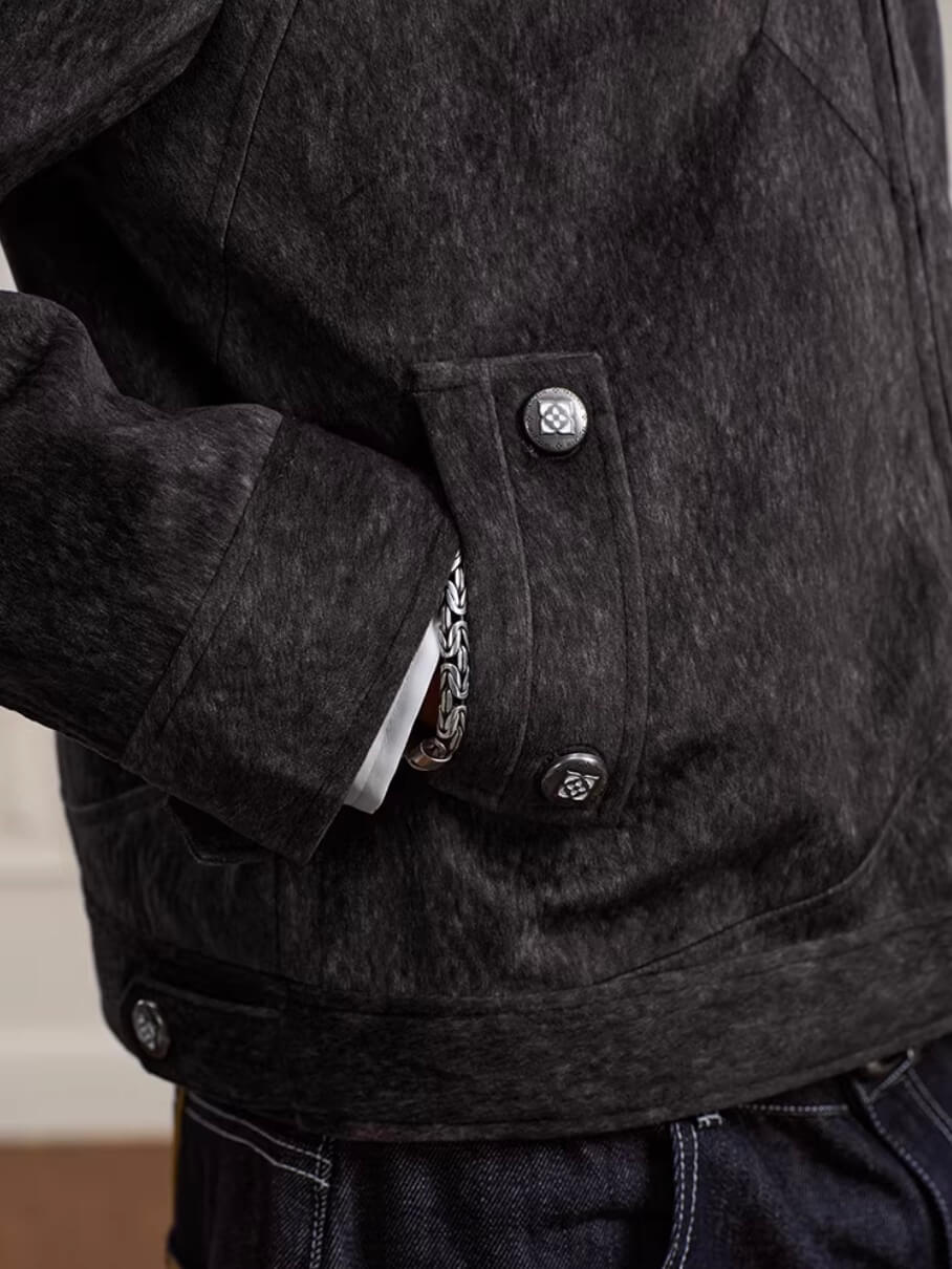 YADcrew Faux Horsehair Racing Jacket