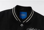 YADcrew Horse Sequin Pearl Embroidered Varsity Jacket