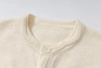 YADcrew Pearl Embellished Jacquard Knit Crew Neck Cardigan