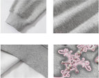 YADcrew Pearl Embellished Candlestick Hoodie