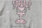 YADcrew Pearl Embellished Candlestick Hoodie