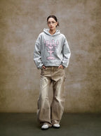 YADcrew Pearl Embellished Candlestick Hoodie