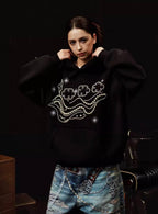 YADcrew x BIPOLAR Puzzle Pearl Embroidered Hoodie