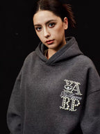 YADcrew x BIPOLAR Logo Pearl Embroidered Hoodie