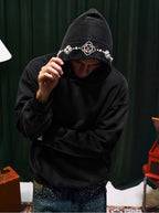 YADcrew Pearl Hood Washed Distressed Hoodie