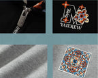 YADcrew x MEDM Ethnic Ribbed Zip Up Hoodie