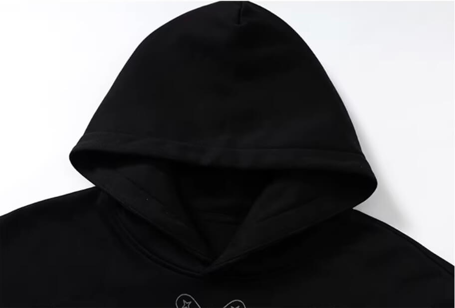 YADcrew Black Cat Print Pearl Hoodie