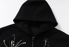 YADcrew Fireworks Pearl Zip Up Hoodie