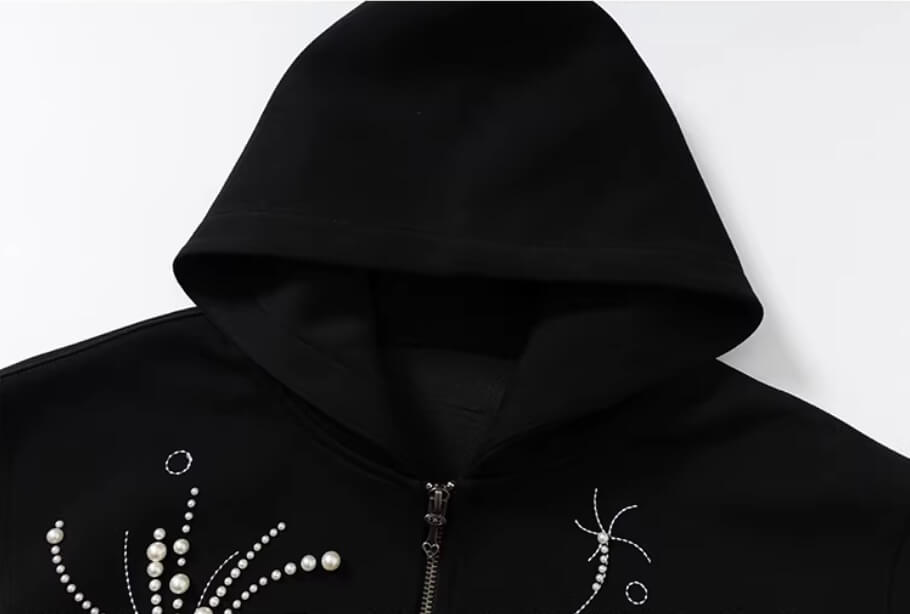 YADcrew Fireworks Pearl Zip Up Hoodie