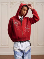 YADcrew Fireworks Pearl Zip Up Hoodie