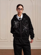YADcrew Fireworks Pearl Zip Up Hoodie