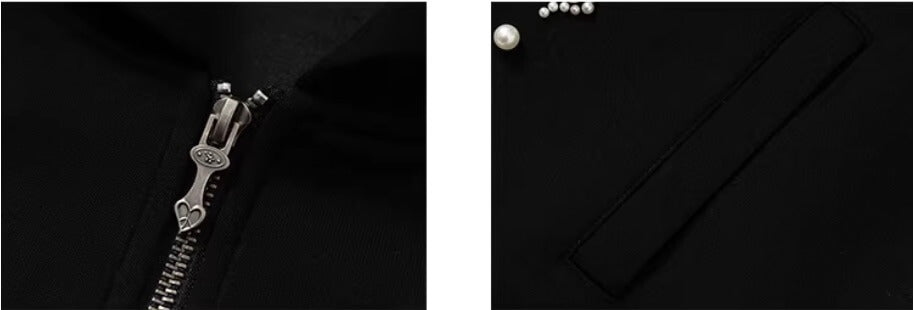 YADcrew Star Track Pearl Zip Up Hoodie