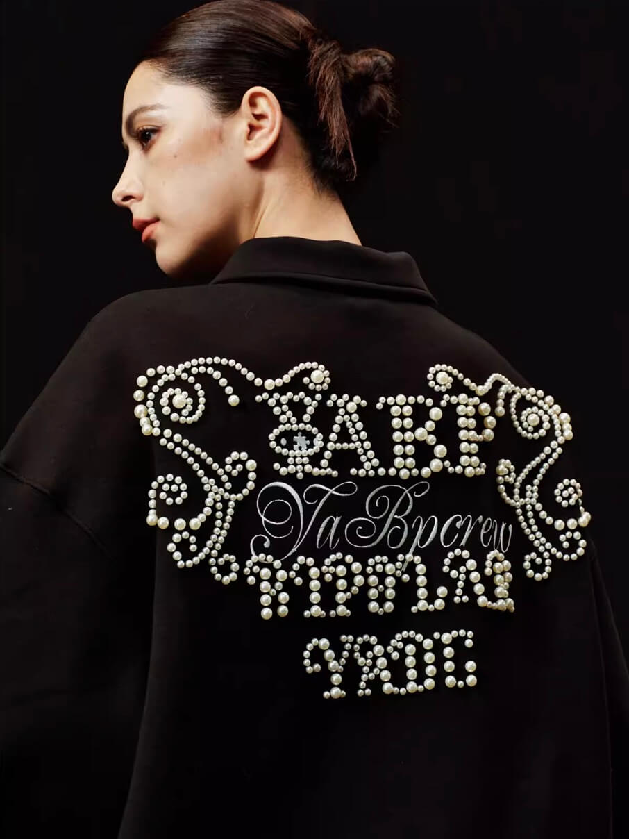 YADcrew x BIPOLAR Pearl Embellished Air Layer Polo Shirt