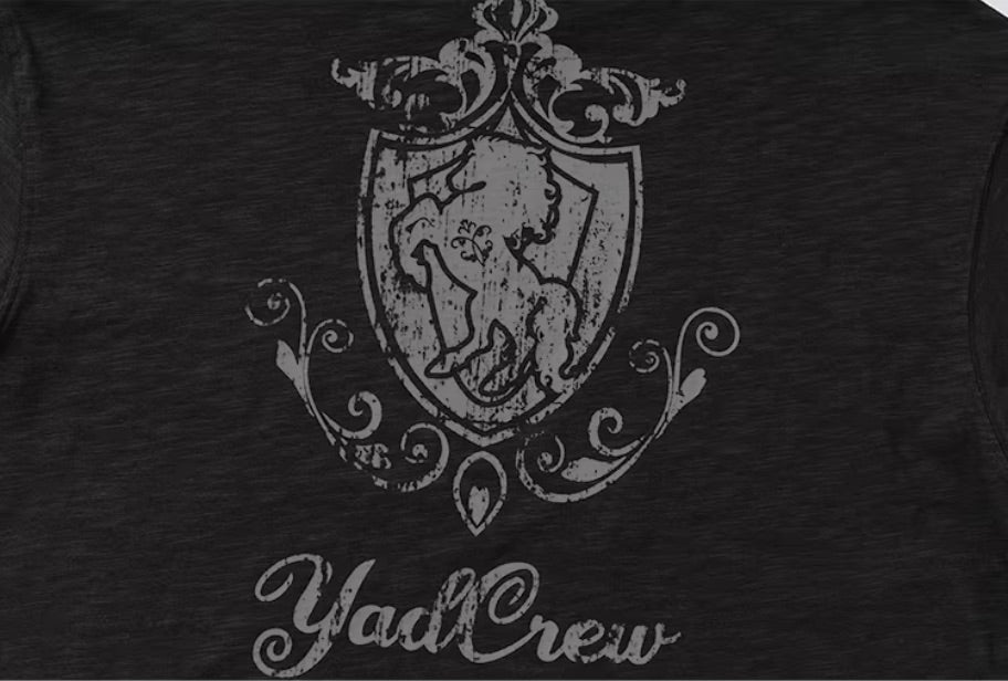 YADcrew Horse Vintage Print Long Sleeve Tee