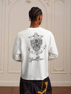 YADcrew Horse Vintage Print Long Sleeve Tee