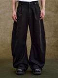 YADcrew Turquoise Studded Tucked Machete Black Pants
