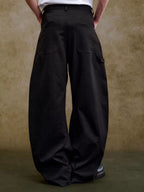YADcrew Turquoise Studded Tucked Machete Black Pants