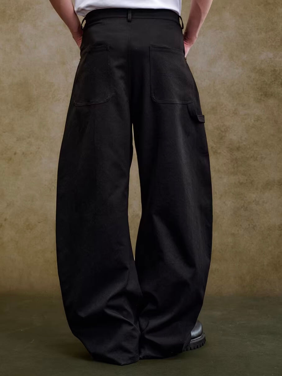 YADcrew Turquoise Studded Tucked Machete Black Pants