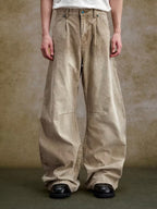 YADcrew Turquoise Studded Washed Tucked Painter Machete Jeans