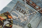 YADcrew x BIPOLAR 3D Belt Chain Digital Print Machete Jeans