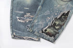 YADcrew x BIPOLAR 3D Belt Chain Digital Print Machete Jeans