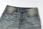 YADcrew Jeweled Rhinestone Whisker Washed Jeans