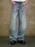 YADcrew Jeweled Rhinestone Whisker Washed Jeans