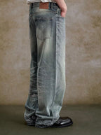 YADcrew Jeweled Rhinestone Whisker Washed Jeans