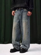 YADcrew Jeweled Rhinestone Star Washed Jeans
