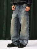YADcrew Jeweled Rhinestone Star Washed Jeans
