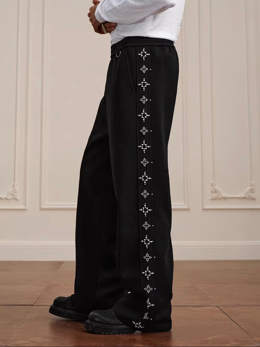 YADcrew Cross Track Pearl Sweatpants