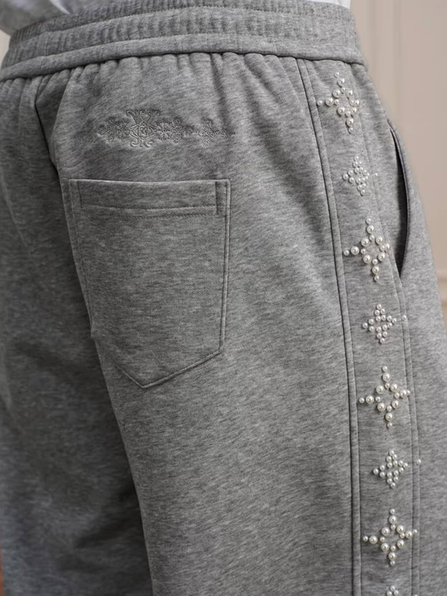 YADcrew Cross Track Pearl Sweatpants